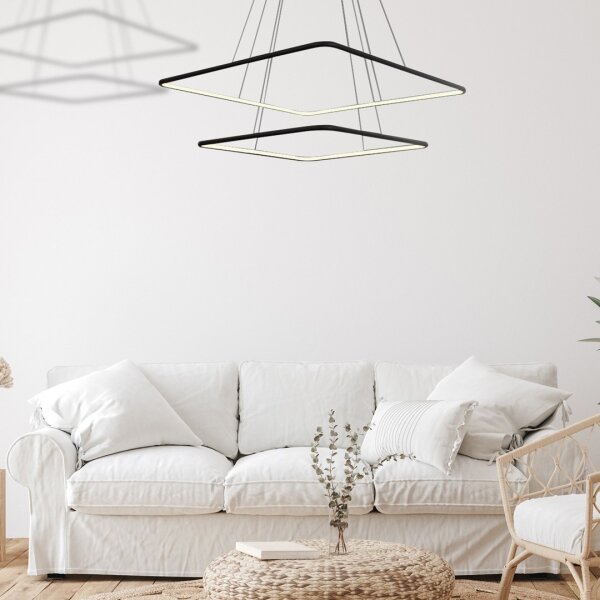 LED Полилей на верижка NIX LED/50W/230V черна