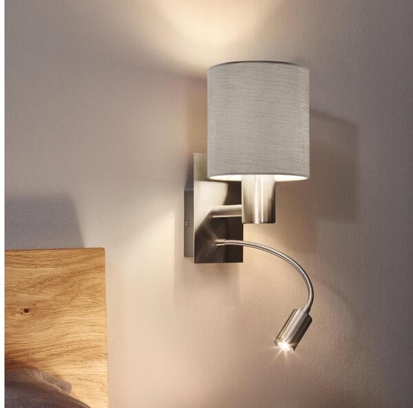 Eglo 96478 - LED гъвкаво осветление PASTERI 1xE27/40W+LED/3,8W taupe