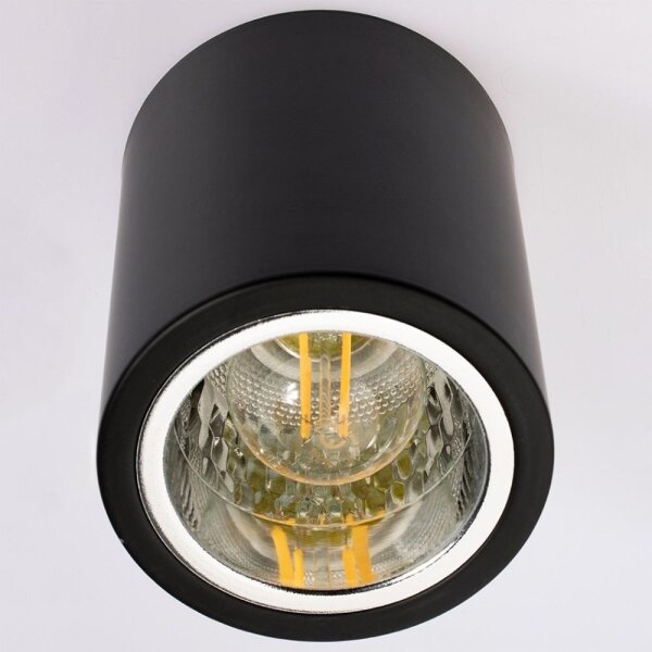 LED таванно осветително тяло JUPITER 1xE27/6W/230V 120x98 мм черно