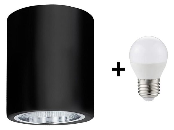 LED таванно осветително тяло JUPITER 1xE27/6W/230V 120x98 мм черно