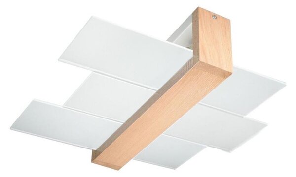 Sollux SL.0076 - Плафон FENIKS 2 2xE27/60W/230V естествено дърво
