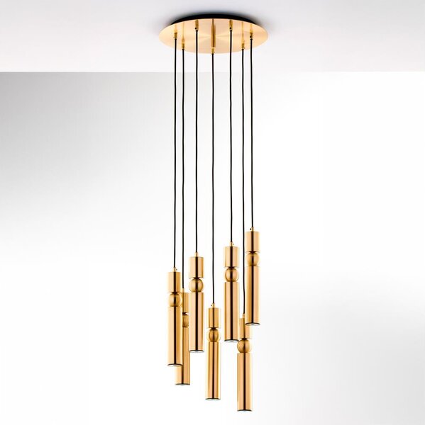 Jupiter 2021 - Пендел ALAS 7xGU10/10W/230V златист