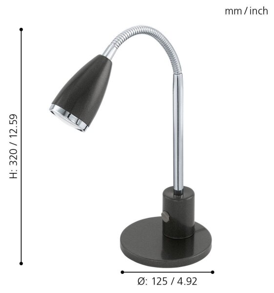 Eglo 92873 - LED Настолна лампа FOX 1xGU10/3W/230V