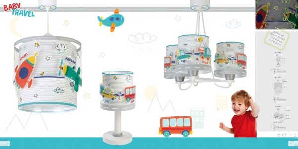 Dalber 61687 - Детски полилей BABY TRAVEL 3xE27 / 60W / 230V