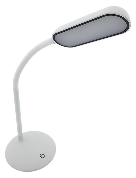 LED гъвкава настолна лампа с докосване, димер, 6W, 5V USB, 1200 mAh, бяла