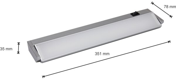 LED Лампа за под кухненски шкаф LED/5W/230V сребриста