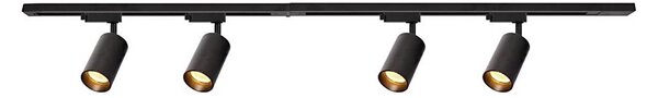 Спот в релсова система PIPE 4xGU10/10W/230V черен