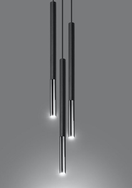 Sollux SL.0887 - Пендел MOSAIC 3xG9/12W/230V черен/хром