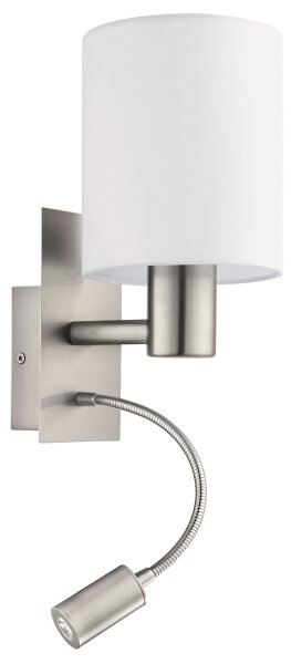 Eglo 96477 - LED гъвкаво осветление PASTERI 1xE27/40W+LED/3,8W бяло