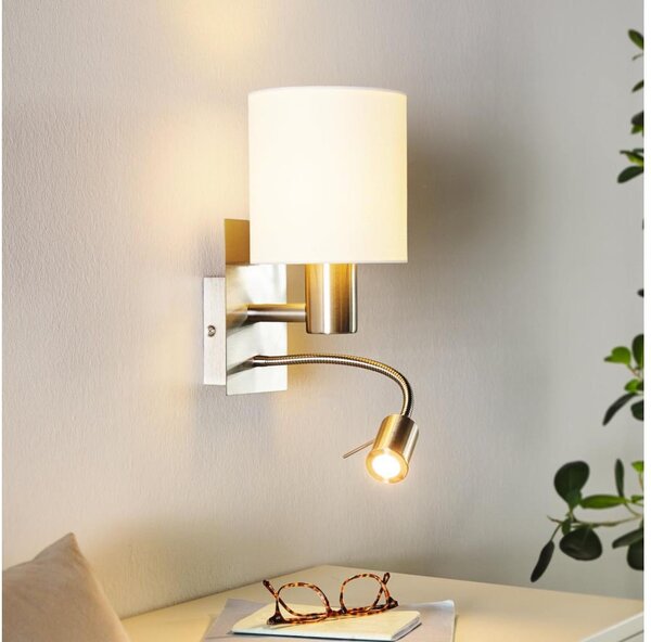 Eglo 96477 - LED гъвкаво осветление PASTERI 1xE27/40W+LED/3,8W бяло
