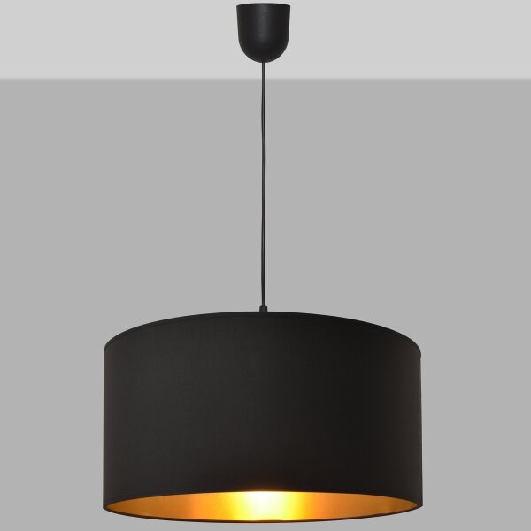 Висящ полилей ALBA 1xE27/15W/230V Ø 40 см черен/златист