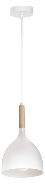 Пендел NOAK WOOD 1xE27/15W/230V бял/бук
