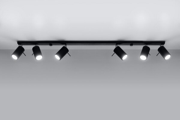 Sollux SL.0334 - Спот RING 6L 6xGU10/10W/230V черен