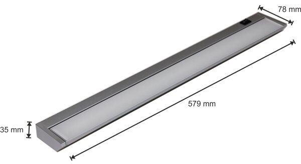LED Лампа за под кухненски шкаф LED/10W/230V сребриста