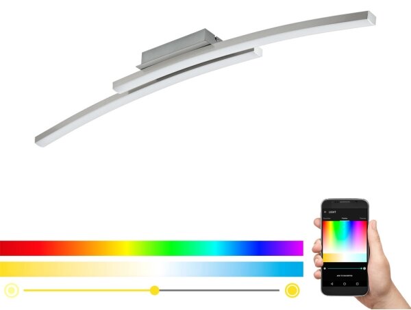 Eglo 97909 - LED RGB димируема плафонна люстра FRAIOLI-C LED/34W/230V