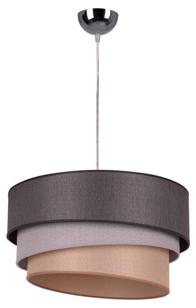 Duolla - Пендел TRIO 1xE27/40W/230V Ø 45 см антрацит/сив/кафяв