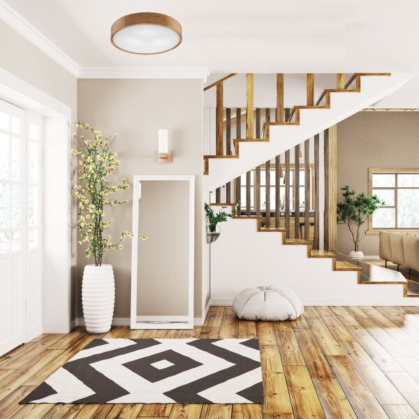 Потолен лампион OAK 3xE27/60W/230V дъб Ø47,5 см
