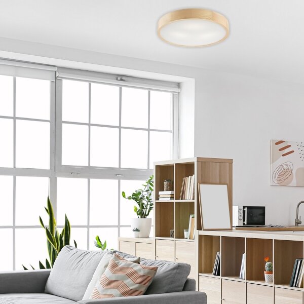 Таванно осветително тяло NATURAL 3xE27/60W/230V, Ø 47,5 см, бор