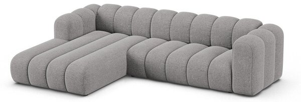 Сив шенилов ъглов диван (ляв ъгъл) Lupine – Micadoni
