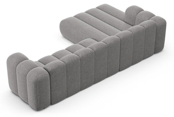 Сив шенилов ъглов диван (ляв ъгъл) Lupine – Micadoni