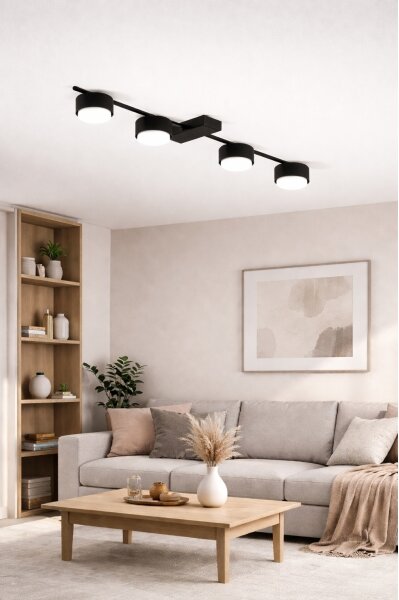 Brilagi - LED RGB димируемо точково осветително тяло MONO 4xGX53/14W/230V Wi-Fi Tuya черно