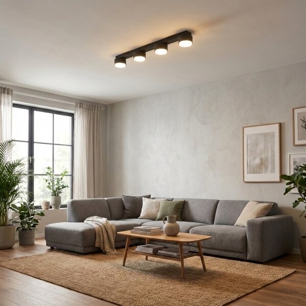 Brilagi - LED RGB димируемо точково осветително тяло MONO 4xGX53/14W/230V Wi-Fi Tuya черно