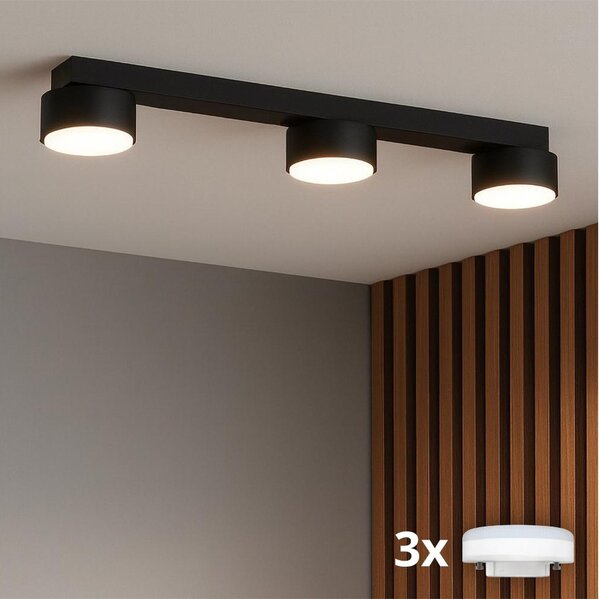 Brilagi - LED RGB димируемо точково осветително тяло MONO 3xGX53/14W/230V Wi-Fi Tuya черно