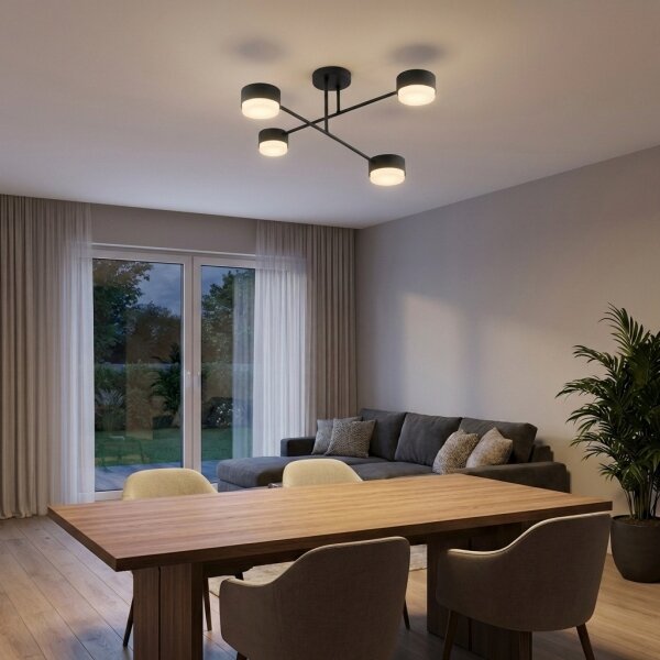 Brilagi - LED RGB димируем повърхностно монтиран полилей MONO 4xGX53/14W/230V Wi-Fi Tuya черен