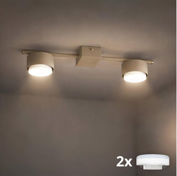 Brilagi - LED RGB димируемо точково осветително тяло MONO 2xGX53/14W/230V Wi-Fi Tuya бежово