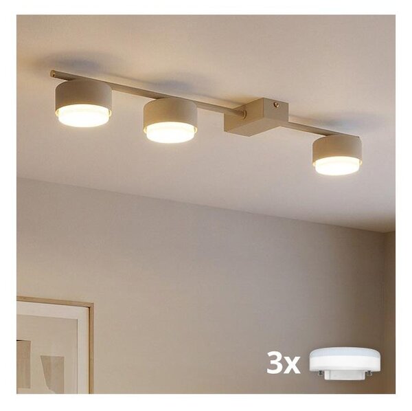 Brilagi - LED RGB димируемо точково осветително тяло MONO 3xGX53/14W/230V Wi-Fi Tuya бежово