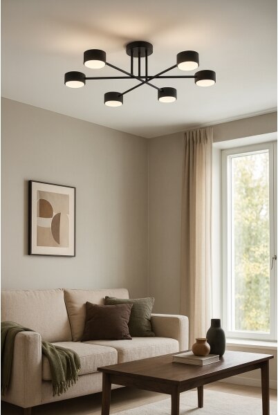 Brilagi - LED RGB, димируем повърхностно монтиран полилей MONO 6xGX53/14W/230V Wi‑Fi Tuya, черен
