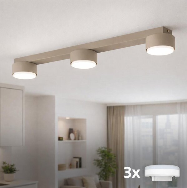 Brilagi - LED RGB димируемо точково осветително тяло MONO 3xGX53/14W/230V Wi-Fi Tuya бежово