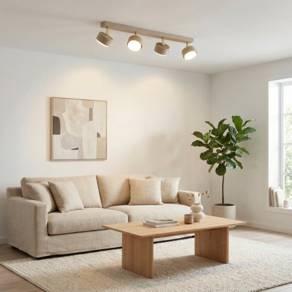 Brilagi - LED RGB димируемо точково осветително тяло MONO 4xGX53/14W/230V Wi-Fi Tuya бежово