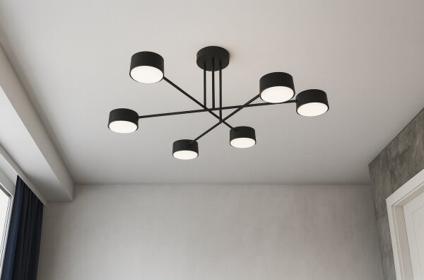Brilagi - LED RGB, димируем повърхностно монтиран полилей MONO 6xGX53/14W/230V Wi‑Fi Tuya, черен