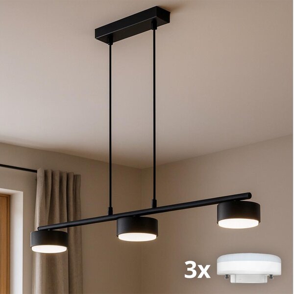 Brilagi - димируем LED RGB полилей на кабел MONO 3xGX53/14W/230V Wi-Fi Tuya черен