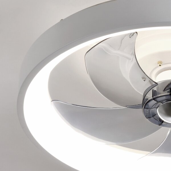 Brilagi - LED димируем таванен вентилатор LED/34W/230V Ø 50 см бял + дистанционно управление