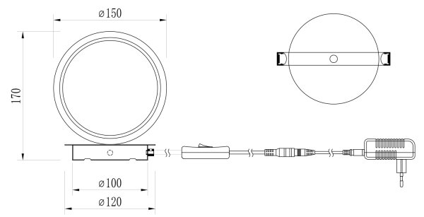 ONLI - LED настолна лампа NOELIA LED/4W/230V 17 см черна