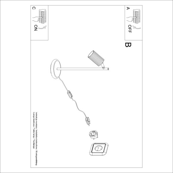 Brilagi - LED настолна лампа CRESTO 1xGU10/10W/230V черна