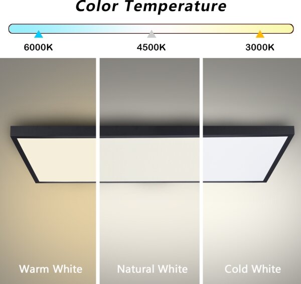Brilagi-LED Димируемо осветително тяло за баня FRAME SMART LED/96W/230V IP44 черно + дистанционно управление