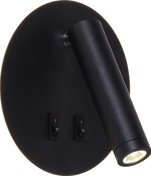 Zuma Line W4107-BK-LED Стенно точково осветително тяло CIRCA LED/5,5W/230V + LED/2,5W черно