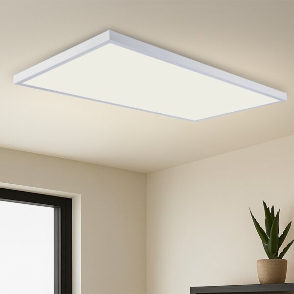 Brilagi-LED Димируемо осветително тяло за баня FRAME SMART LED/96W/230V IP44 бяло+дистанционно управление