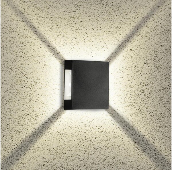 Brilagi - LED външна стенна лампа QUADRAY LED/4W/230V черна IP65