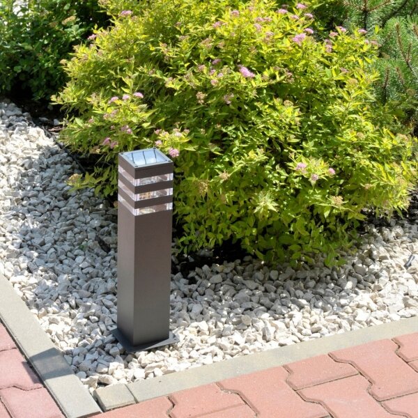 LED RGBW димируема външна лампа TEKSAS 1xE27/9W/230V 44 cm IP44 антрацит