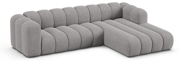 Сив шенилов ъглов диван (десен ъгъл) Lupine – Micadoni