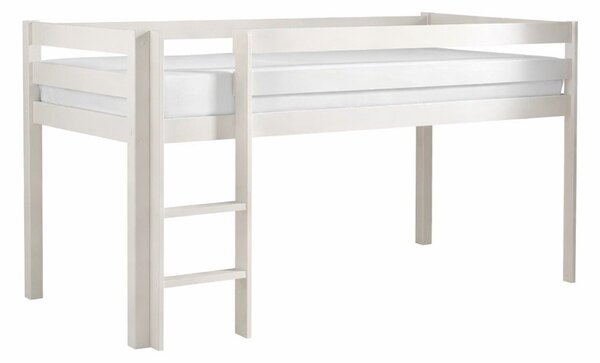 Бяло двуетажно легло от борова дървесина 90x200 cm PINO - Vipack