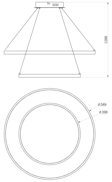 ONLI - LED полилей на кабел NOELIA LED/30W/230V черен