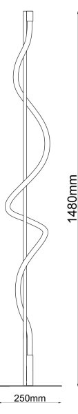 ONLI - LED подова лампа AMANDA LED/30W/230V матов хром