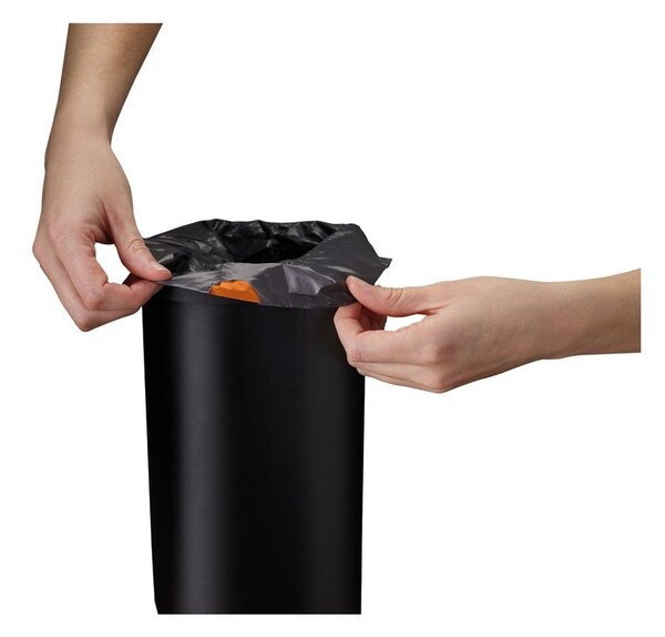 Матово черно стоманено кошче за боклук с педал 5 l EasyStore Luxe – Joseph Joseph