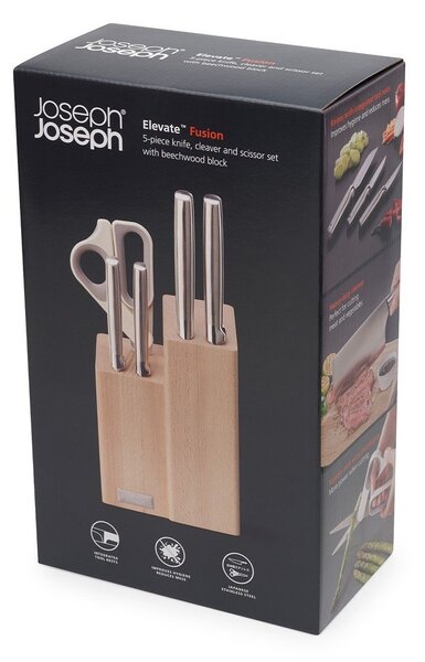 Комплект ножове с поставка от неръждаема стомана 5 бр. Elevate Fusion – Joseph Joseph