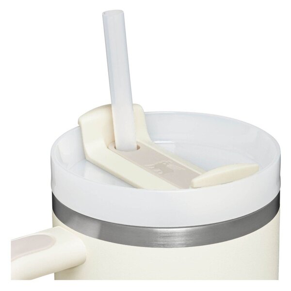 Кремав термос със сламка от неръждаема стомана 1,18 l Quencher H2.0 FlowState Tumbler Cream – Stanley